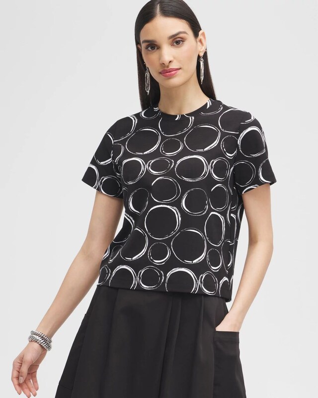 Black Label Bubbles Cotton Stretch Tee
